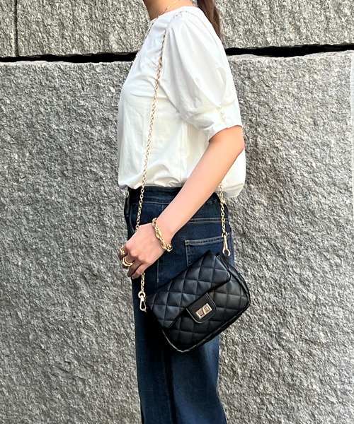 un dix cors（アンディコール）の「袖パールカットソー（Tシャツ/カットソー・レディース・オフホワイト/ブルー/ブラック・FREE）」の6枚目の写真