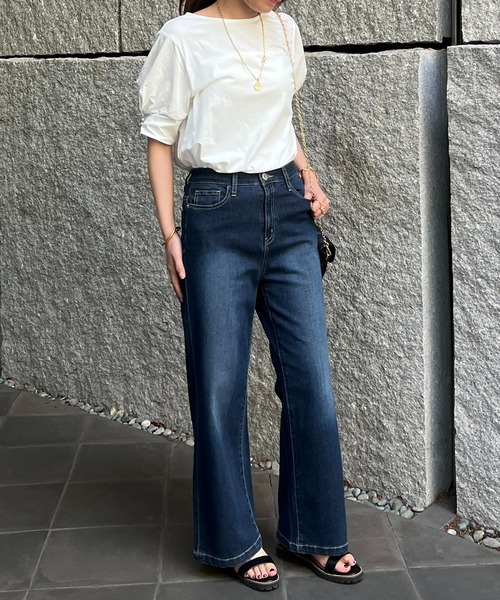 un dix cors（アンディコール）の「袖パールカットソー（Tシャツ/カットソー・レディース・オフホワイト/ブルー/ブラック・FREE）」の10枚目の写真