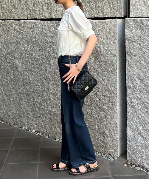 un dix cors（アンディコール）の「袖パールカットソー（Tシャツ/カットソー・レディース・オフホワイト/ブルー/ブラック・FREE）」の11枚目の写真