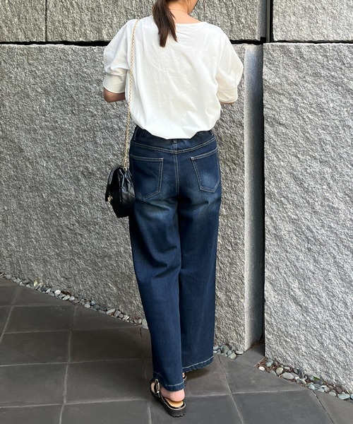 un dix cors（アンディコール）の「袖パールカットソー（Tシャツ/カットソー・レディース・オフホワイト/ブルー/ブラック・FREE）」の13枚目の写真