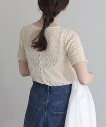 fredy emue | カットレース半袖プルオーバ(Tシャツ/カットソー)