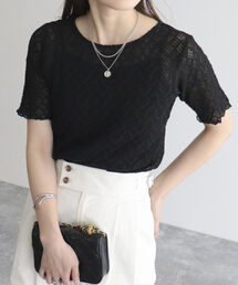 fredy emue | カットレース半袖プルオーバ(Tシャツ/カットソー)