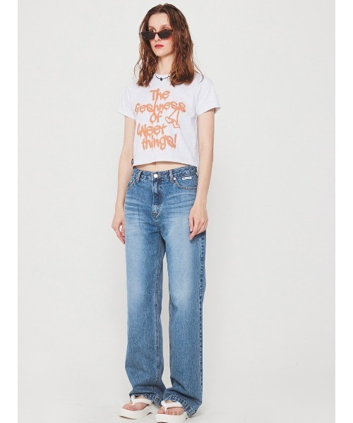 CRANK（クランク）の「【CRANK/クランク】LOGO PATCH JEANS / ジーンズ デニム ブルーデニム（デニムパンツ・レディース・ライトブルー/ブルー・S/M）」の10枚目の写真
