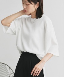 裾ラウンド ワッフルTシャツ
