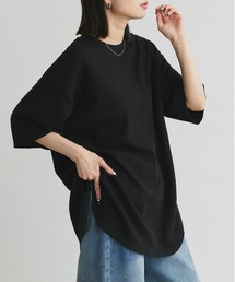 裾ラウンド ワッフルTシャツ