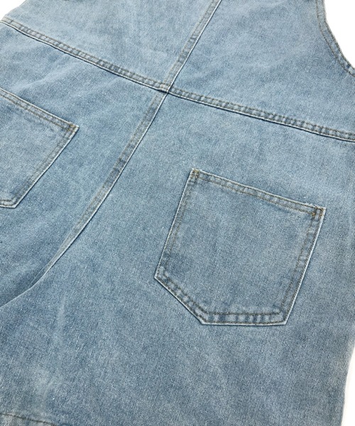 SHEENA（シーナ）の「ショートサロペット（サロペット/オーバーオール・レディース・サックスブルー/ブラック・M）」の4枚目の写真