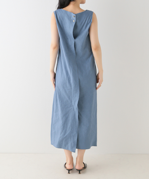 Noble（ノーブル）の「リネンライクバックドレープワンピース（ワンピース・レディース・ブラウン/ブルー系その他・FREE）」の16枚目の写真
