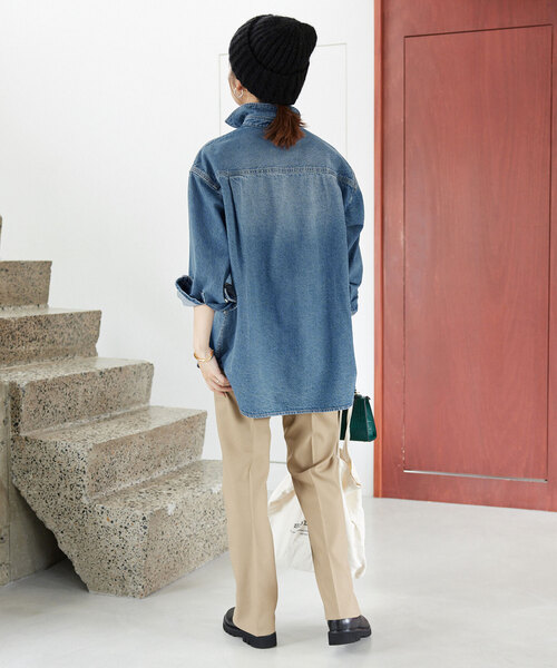 SLOBE IENA（スローブイエナ）の「LE DENIM BDUシャツ（シャツ/ブラウス・レディース・ブルー・FREE）」の10枚目の写真