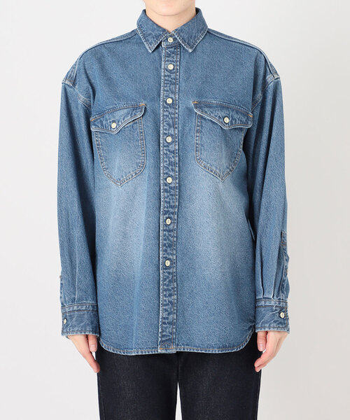 SLOBE IENA（スローブイエナ）の「LE DENIM BDUシャツ（シャツ/ブラウス・レディース・ブルー・FREE）」の18枚目の写真