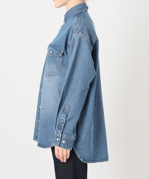 SLOBE IENA（スローブイエナ）の「LE DENIM BDUシャツ（シャツ/ブラウス・レディース・ブルー・FREE）」の19枚目の写真