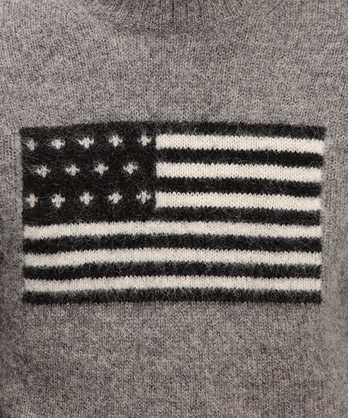 B:MING by BEAMS（ビーミングバイビームス）の「【OCEANS12月号掲載】ビーミング by ビームス / 星条旗クルーニット（ニット/セーター・メンズ・グレー/ネイビー・SMALL/MEDIUM/LARGE/X-LARGE）」の6枚目の写真