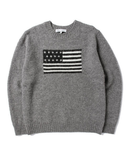 B:MING by BEAMS（ビーミングバイビームス）の「【OCEANS12月号掲載】ビーミング by ビームス / 星条旗クルーニット（ニット/セーター・メンズ・グレー/ネイビー・SMALL/MEDIUM/LARGE/X-LARGE）」の18枚目の写真