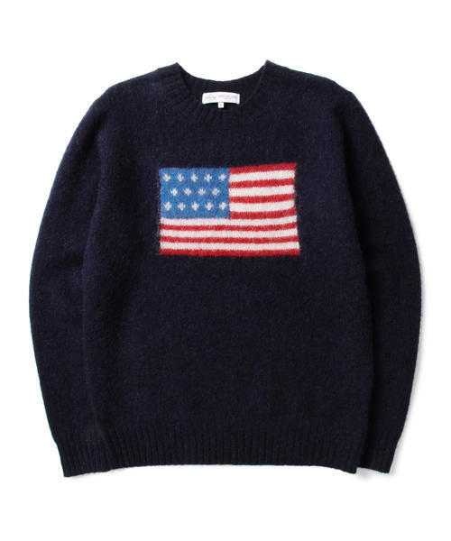 B:MING by BEAMS（ビーミングバイビームス）の「【OCEANS12月号掲載】ビーミング by ビームス / 星条旗クルーニット（ニット/セーター・メンズ・グレー/ネイビー・SMALL/MEDIUM/LARGE/X-LARGE）」の19枚目の写真