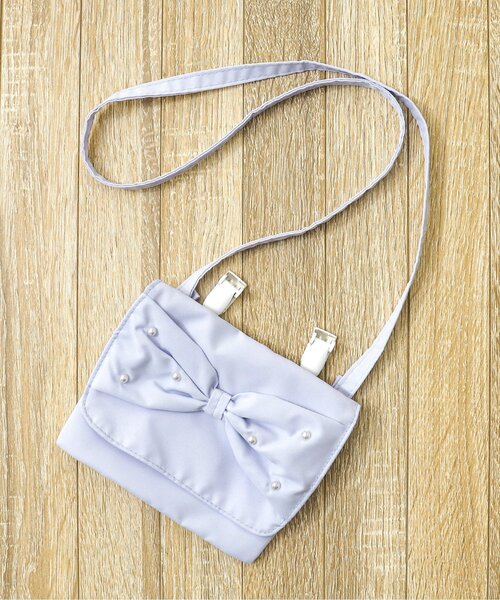 apres les cours(アプレレクール)の「2WAYリボン移動ポケット(ショルダーバッグ・キッズ・ラベンダー/ピンク・FREE)」の2枚目の写真