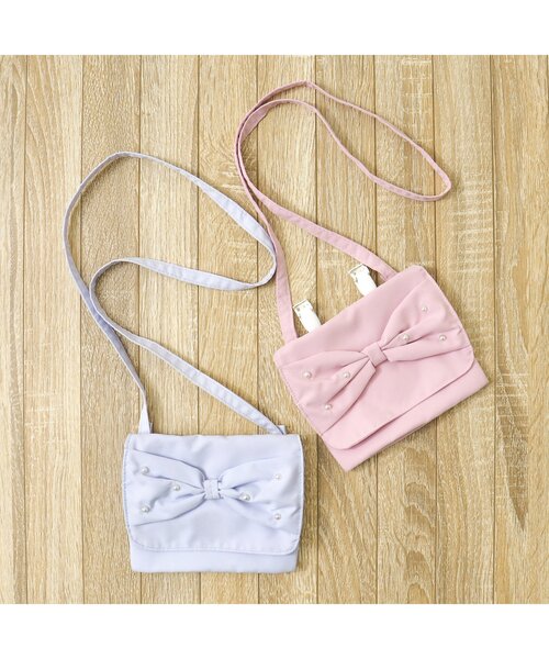 apres les cours(アプレレクール)の「2WAYリボン移動ポケット(ショルダーバッグ・キッズ・ラベンダー/ピンク・FREE)」の7枚目の写真