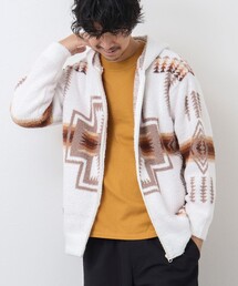 【PENDLETON/ペンドルトン】Double Jacquard Zip up Hoodie ジップパーカー