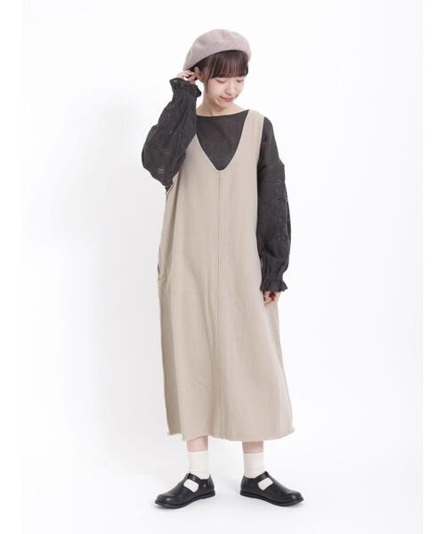 Samansa Mos2（サマンサ モスモス）の「前後着メッシュレースブラウス（シャツ/ブラウス・レディース・モカ/チャコールグレー/キナリ・F）」の13枚目の写真