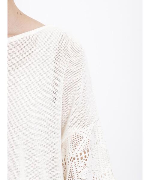 Samansa Mos2（サマンサ モスモス）の「前後着メッシュレースブラウス（シャツ/ブラウス・レディース・モカ/チャコールグレー/キナリ・F）」の19枚目の写真