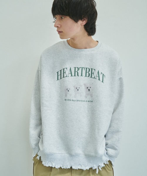 unclip（アンクリップ）の「ダメージルーズスウェット（スウェット・レディース・アイボリー/グレー・FREE）」の8枚目の写真