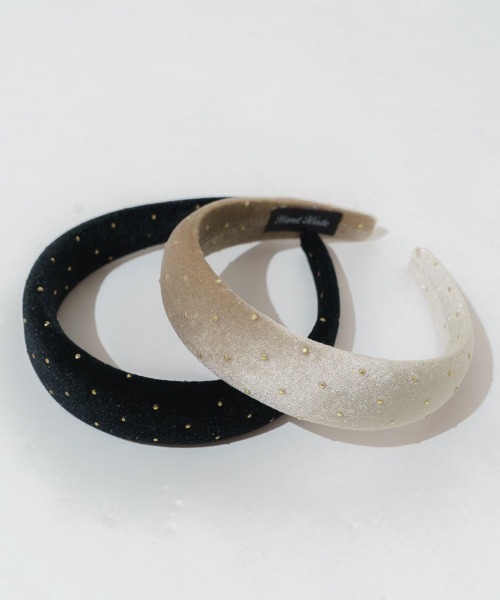 flower(フラワー)の「タイニードットカチューシャ(カチューシャ・レディース・アイボリー/ブラック・FREE)」の4枚目の写真