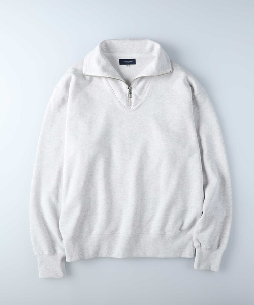 新品unnumberアンナンバー【COMFY】ハーフZIPスウェットトップス セール】ハーフZIP襟付ショートスウェットトップス（スウェット