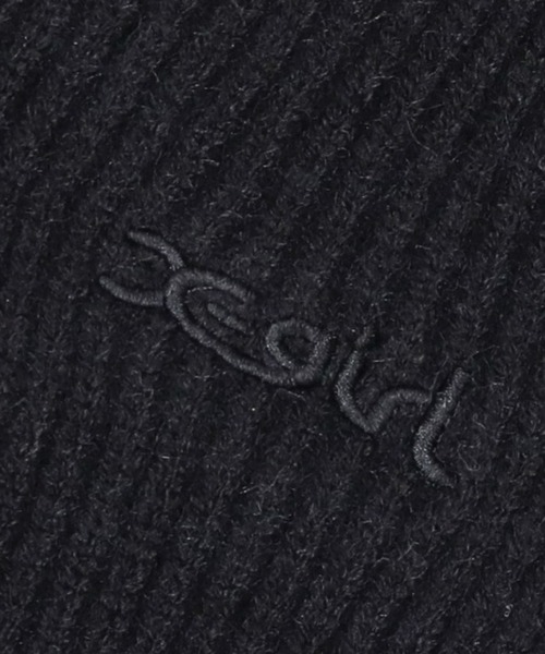 X-girl(エックスガール)の「2WAY EAR FLAP KNIT CAP(ニットキャップ/ビーニー・レディース・ライトグレー/ブラック・ONE SIZE)」の6枚目の写真