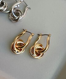 チタンポストねじりリング2wayピアス