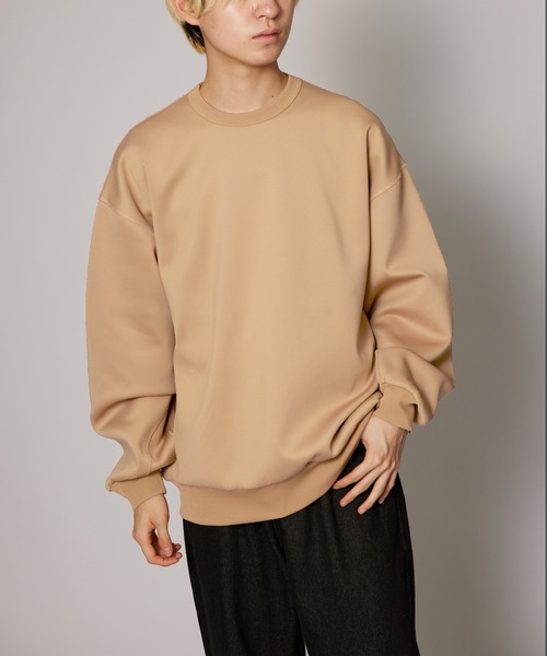 SETUP7（セットアップセブン）の「【SETUP7】ESSENTIALS Super smooth cardboard sweater ダンボールスウェットクルーネック ベーシックビッグスウェット（スウェット・メンズ・グレー/アイボリー/ブラック/ベージュ・L/XL/M）」の15枚目の写真