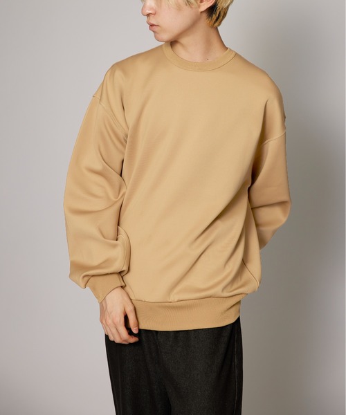 SETUP7（セットアップセブン）の「【SETUP7】ESSENTIALS Super smooth cardboard sweater ダンボールスウェットクルーネック ベーシックビッグスウェット（スウェット・メンズ・グレー/アイボリー/ブラック/ベージュ・L/XL/M）」の13枚目の写真