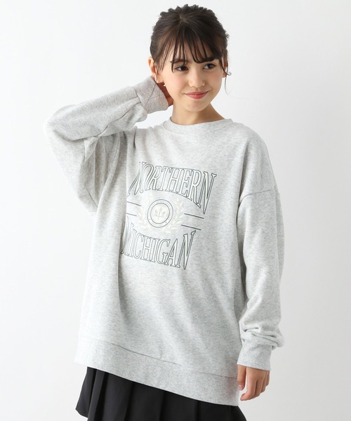 GLOBAL WORK(グローバルワーク)の「プリントクルースウェット/907698(スウェット・キッズ・グレー系その他/チャコール/ベージュ/グリーン/グレー系その他2/ブラウン系その他2/ブラック/グレー系その他3/ライトグレー・100cm/110cm/120cm/140cm/160cm/130cm/150cm)」の20枚目の写真