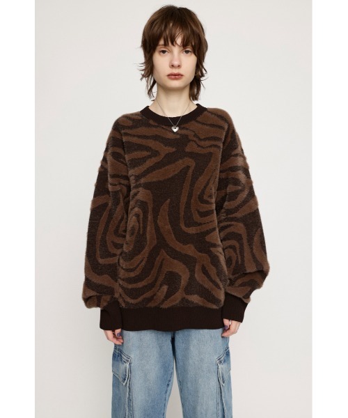 SLY(スライ)の「MINKY JQ PATTERN TOPS ミンキー ジャガード パターン トップス(ニット/セーター・レディース・ブラウン系その他2/ブルー系その他/ブラック系その他2・FREE)」の12枚目の写真