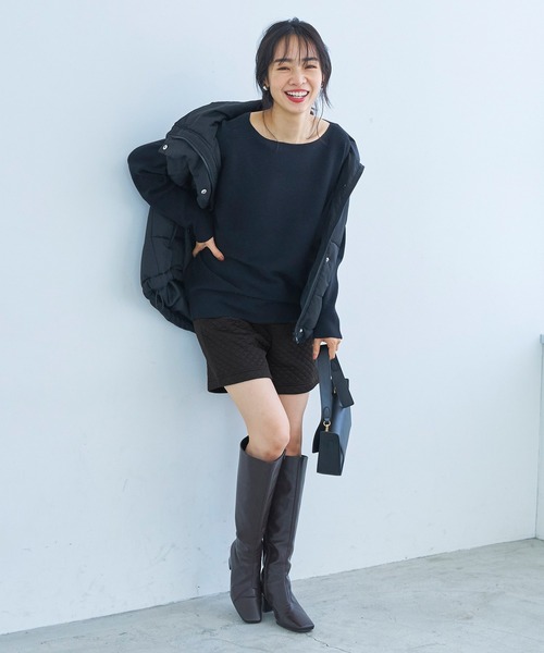 coca（coca）（コカ）の「キルティングショートパンツ（その他パンツ・レディース・ブラック・M/L）」の6枚目の写真