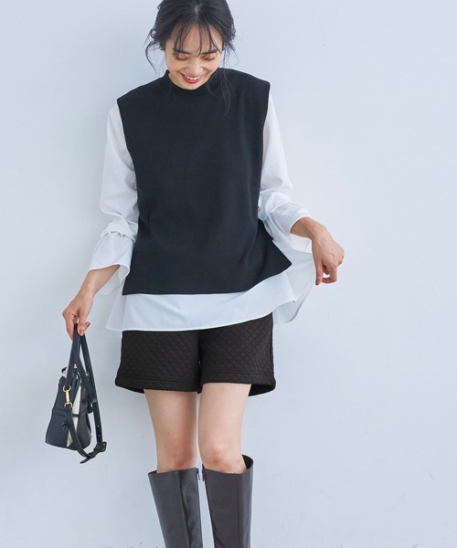 coca（coca）（コカ）の「キルティングショートパンツ（その他パンツ・レディース・ブラック・M/L）」の7枚目の写真