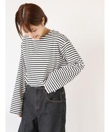 ehka sopo | ボーダー2WAY袖ロンT(Tシャツ/カットソー)