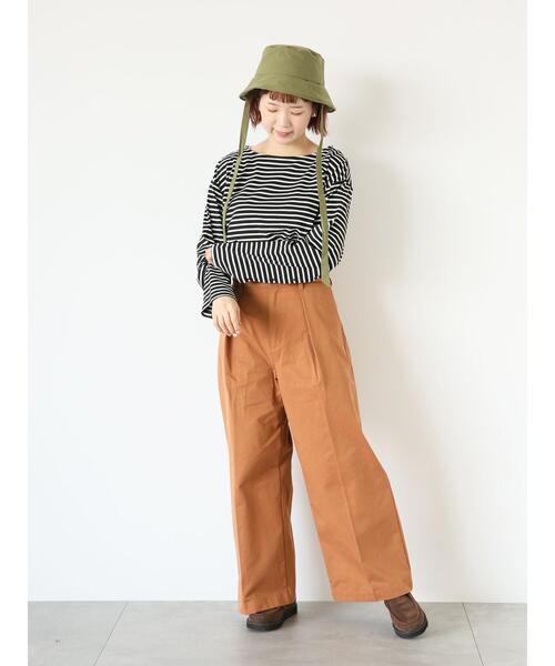 ehka sopo（エヘカソポ）の「ボーダー2WAY袖ロンT（Tシャツ/カットソー・レディース・ボルドー/オフホワイト/ブラック・F）」の7枚目の写真