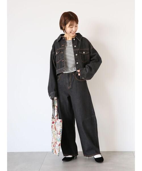 ehka sopo（エヘカソポ）の「ボーダー2WAY袖ロンT（Tシャツ/カットソー・レディース・ボルドー/オフホワイト/ブラック・F）」の14枚目の写真