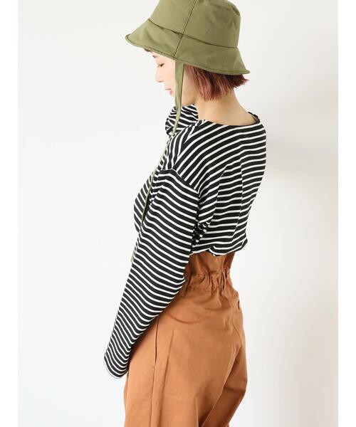 ehka sopo（エヘカソポ）の「ボーダー2WAY袖ロンT（Tシャツ/カットソー・レディース・ボルドー/オフホワイト/ブラック・F）」の21枚目の写真