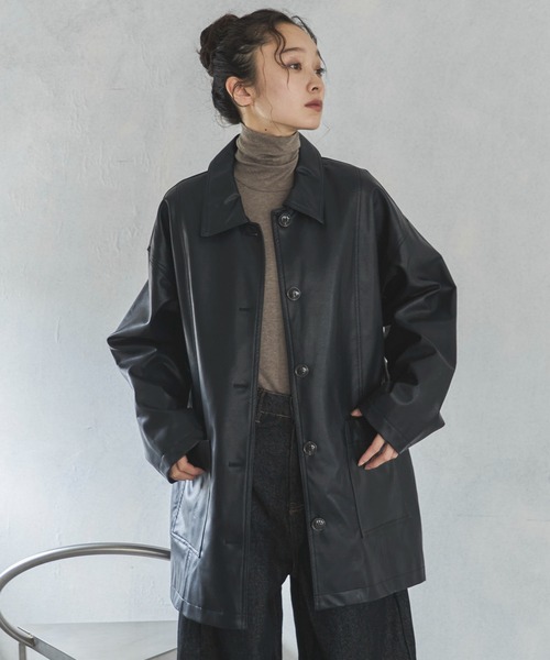 【KEMPEL】レザー カバーオール ケンペル 本革 アウター ジャケット カバーオール