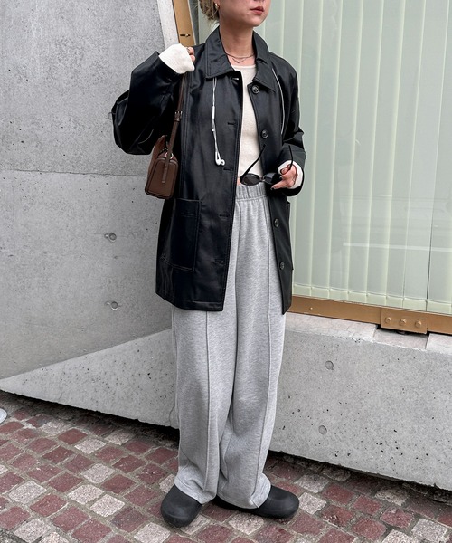 セール】フェイクレザーカバーオール（カバーオール）｜feepur