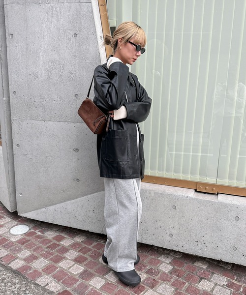 セール】フェイクレザーカバーオール（カバーオール）｜feepur