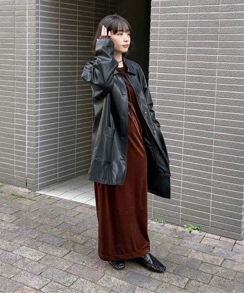 セール】フェイクレザーカバーオール（カバーオール）｜feepur