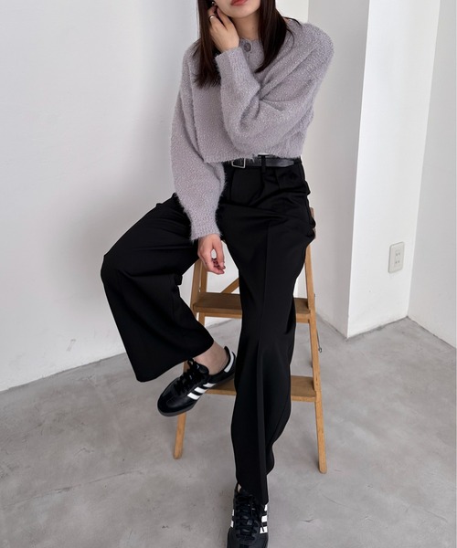 EPIMI E'PIMMY(エピミエピミー)の「【ハンドウォッシャブル】2WAYスラブフェザーカーディガン(カーディガン/ボレロ・レディース・ブラック/グレー/ブルー/オフホワイト・MEDIUM)」の14枚目の写真