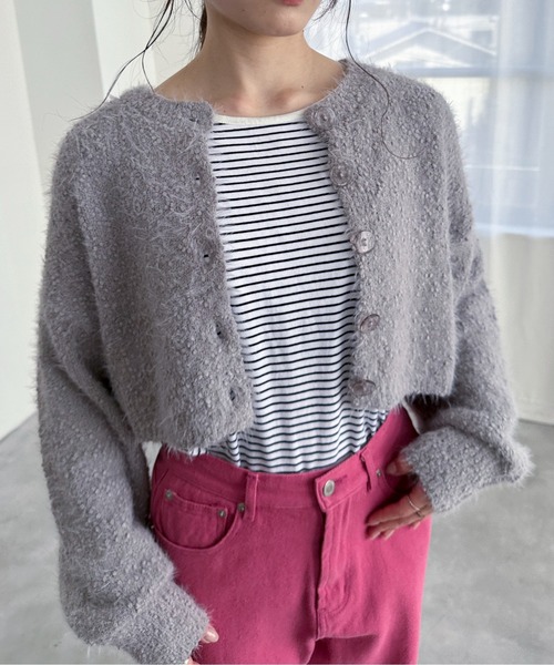 【新品・未使用】stunning lure スラブフェザーカーディガン STUNNING LURE(スタニングルアー)｜フェザーチュール