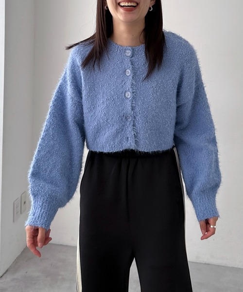 EPIMI E'PIMMY(エピミエピミー)の「【ハンドウォッシャブル】2WAYスラブフェザーカーディガン(カーディガン/ボレロ・レディース・ブラック/グレー/ブルー/オフホワイト・MEDIUM)」の20枚目の写真