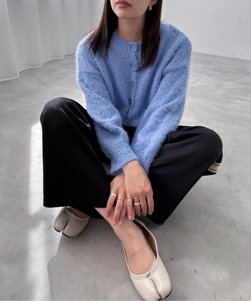 EPIMI E'PIMMY(エピミエピミー)の「【ハンドウォッシャブル】2WAYスラブフェザーカーディガン(カーディガン/ボレロ・レディース・ブラック/グレー/ブルー/オフホワイト・MEDIUM)」の21枚目の写真