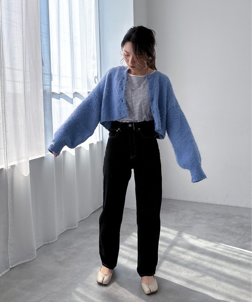 EPIMI E'PIMMY(エピミエピミー)の「【ハンドウォッシャブル】2WAYスラブフェザーカーディガン(カーディガン/ボレロ・レディース・ブラック/グレー/ブルー/オフホワイト・MEDIUM)」の17枚目の写真