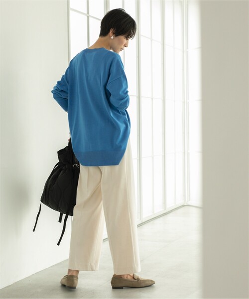 OPAQUE.CLIP(オペークドットクリップ)の「◆≪SS-LLsize≫ 裏起毛 ストレッチワイドパンツ/ネオサーモ【蓄熱素材/洗濯機洗い可】(その他パンツ・レディース・オフホワイト/グレー系/ブラック/ブラック系・34/36/38/40/42)」の20枚目の写真