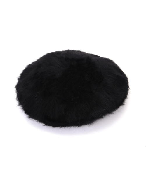 FREE'S MART（フリーズマート）の「◆シャギーベレー（ハンチング/ベレー帽・レディース・ホワイト/ブラック・ﾌﾘ-）」の4枚目の写真