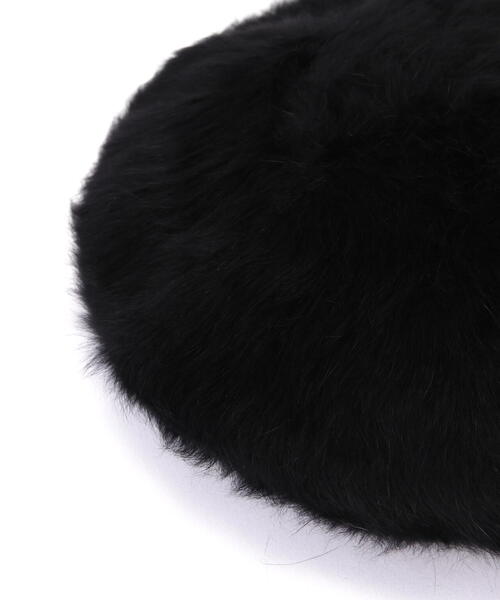 FREE'S MART（フリーズマート）の「◆シャギーベレー（ハンチング/ベレー帽・レディース・ホワイト/ブラック・ﾌﾘ-）」の5枚目の写真