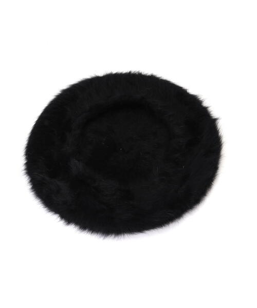 FREE'S MART（フリーズマート）の「◆シャギーベレー（ハンチング/ベレー帽・レディース・ホワイト/ブラック・ﾌﾘ-）」の6枚目の写真